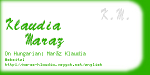 klaudia maraz business card