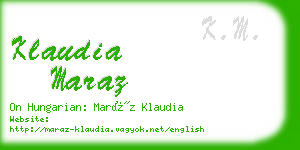 klaudia maraz business card